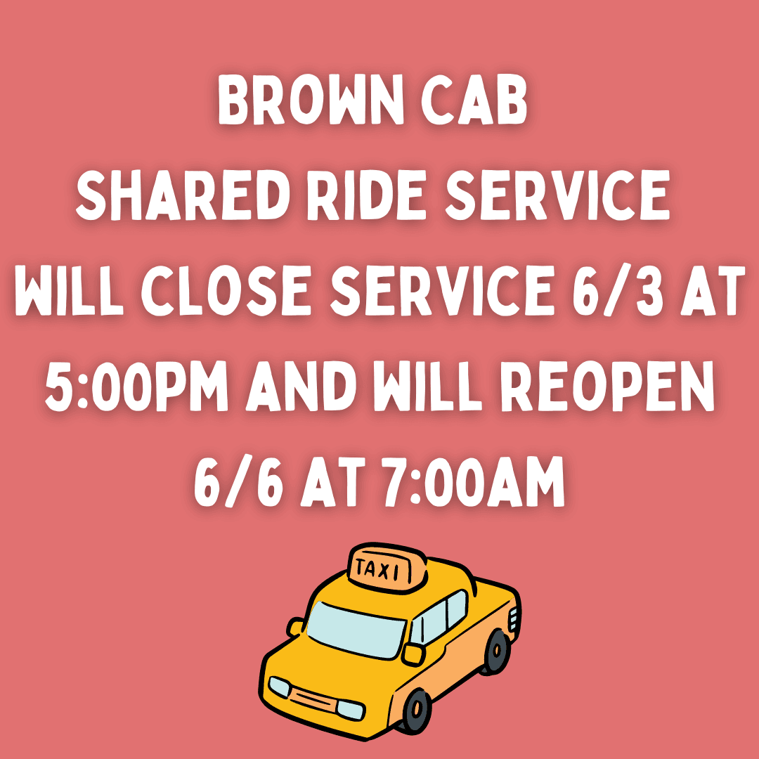 Brown Cab Shared Ride Service Closed
